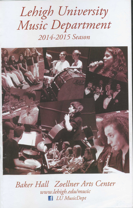 Lehigh University Music Department 2014-2015 Season