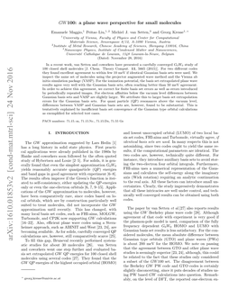 $ GW $100: a Plane Wave Perspective for Small Molecules