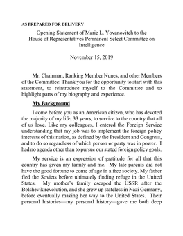 Opening Statement of Marie L