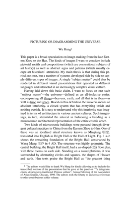 Picturing Or Diagramming the Universe