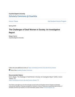 The Challenges of Deaf Women in Society: an Investigative Report