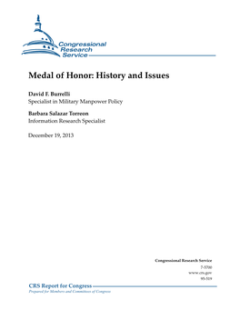 Medal of Honor: History and Issues