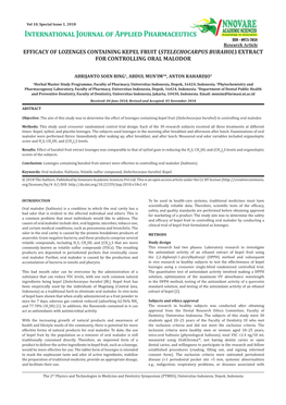 Stelechocarpus Burahol) Extract for Controlling Oral Malodor