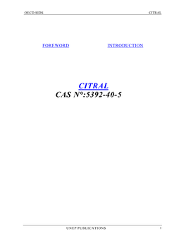 Citral Cas N°:5392-40-5