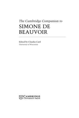 Simone De Beauvoir