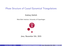 Phase Structure of Causal Dynamical Triangulations.Pdf