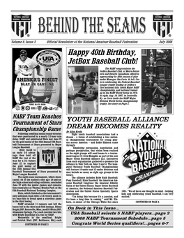 Happy 40Th Birthday, Jetbox Baseball Club!