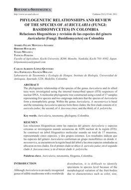 Phylogenetic Relationships and Review of the Species