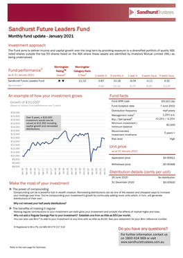 Fund Performance Report January 2021 Pdf, 117 KB