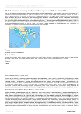 Calabria, Campania E Puglia: Percorso Per Il Sud, a Modo Tuo in Auto 17/01/2021 1