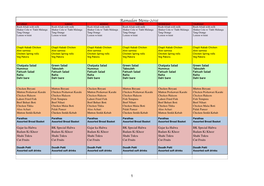 Ramadan Menu-2016