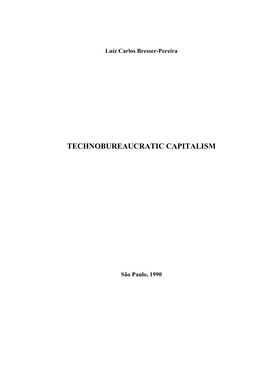 Technobureaucratic Capitalism