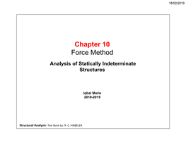Chapter 10 Force Method
