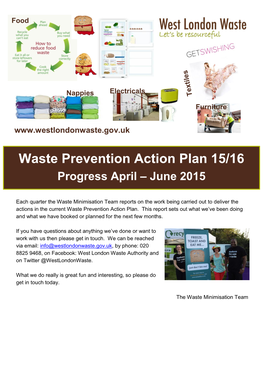 Waste Prevention Action Plan 15/16
