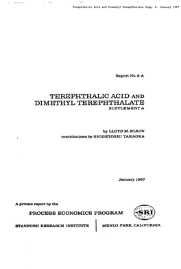 Terephthalic Acid & Dimethyl Terephthalate