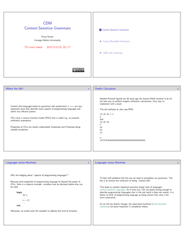 CDM Context-Sensitive Grammars