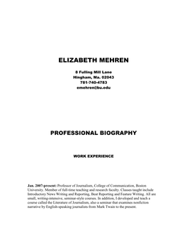 Elizabeth Mehren