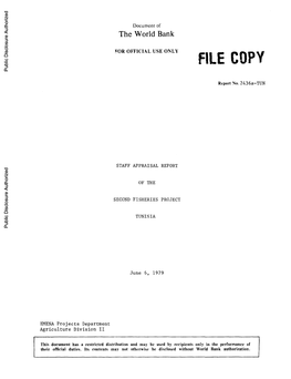 FIE Filecopy"Y Public Disclosure Authorized