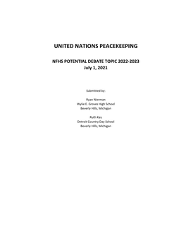 United Nations Peacekeeping