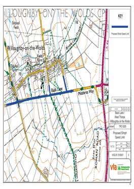 Back Lane / West Thorpe, Willoughby on the Wolds Proposed 50Mph