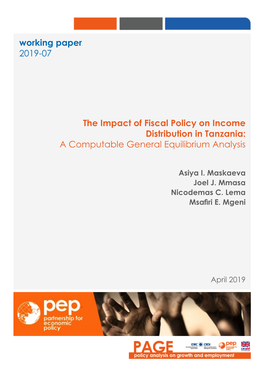 The Impact of Fiscal Policy on Income Distribution in Tanzania: a Computable General Equilibrium Analysis