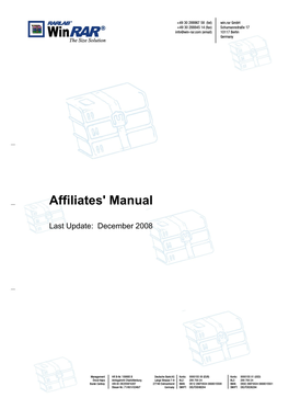 Affiliates' Manual