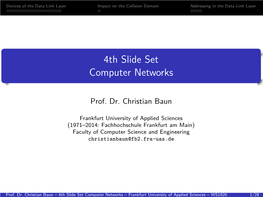 4Th Slide Set Computer Networks