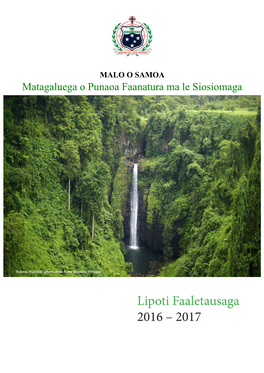 MALO O SAMOA Matagaluega O Punaoa Faanatura Ma Le Siosiomaga