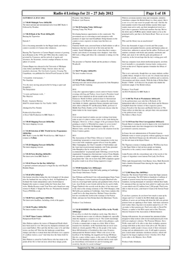 Radio 4 Listings for 21 – 27 July 2012 Page 1 Of