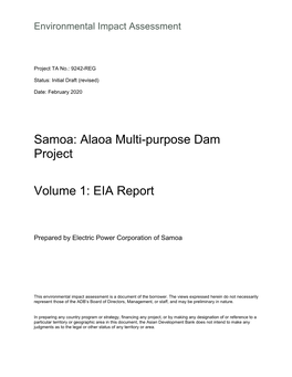 Environmental Impact Assessment