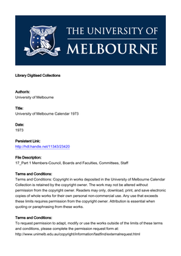 Library Digitised Collections Author/S: University of Melbourne Title