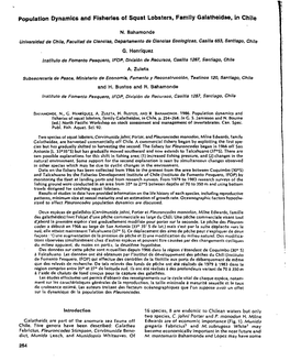 Population Dynamics and Fisheries of Squat Lobsters, Family Galatheidae, in Chile