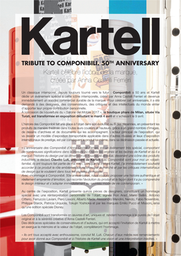 Kartell Célèbre L'icône De La Marque, Créée Par Anna Castelli Ferrieri