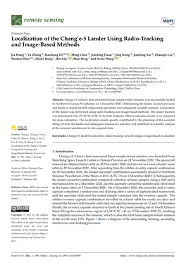 Localization of the Chang'e-5 Lander Using Radio-Tracking and Image