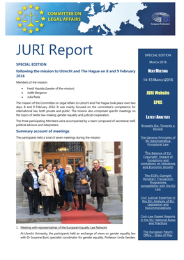 JURI Report SPECIAL EDITION