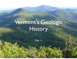 Vermont Geology History Slideshow