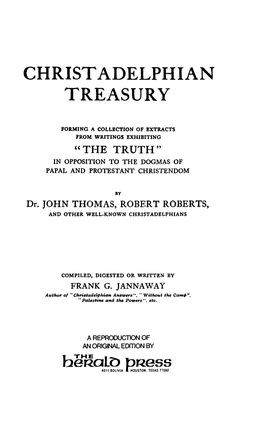 Christadelphian Treasury