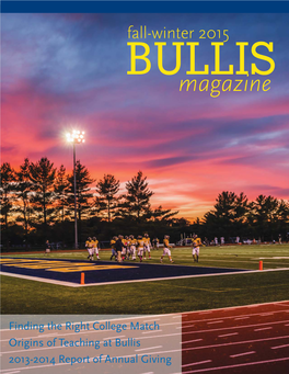 Bullis Magazine Fall-Winter 2015.Indd