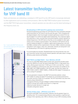 Latest Transmitter Technology for VHF Band