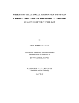 Prediction of Disease Damage, Determination of Pathogen