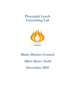 Blaby District Council Open Space Audit