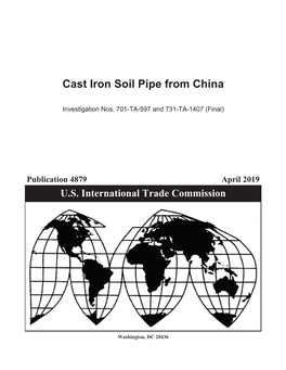 Cast Iron Soil Pipe from China