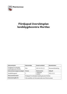 Fördjupad Översiktsplan Landsbygdscentra Hortlax.Pdf