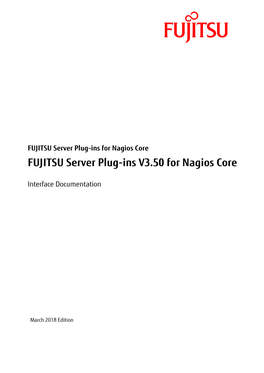 FUJITSU Server Plug-Ins for Nagios Core FUJITSU Server Plug-Ins V3.50 for Nagios Core