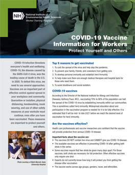 COVID 19 Vaccine Information for Workers