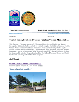 Tour of Honor, Southern Oregon's Fabulous