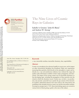 The Nine Lives of Cosmic Rays in Galaxies