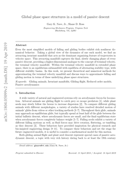 Global Phase Space Structures in a Model of Passive Descent