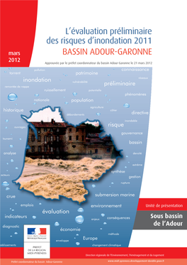 L'évaluation Préliminaire Des Risques D'inondation 2011 BASSIN ADOUR