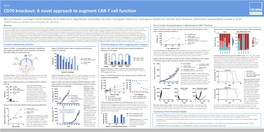 CD70 Knockout: a Novel Approach to Augment CAR-T Cell Function